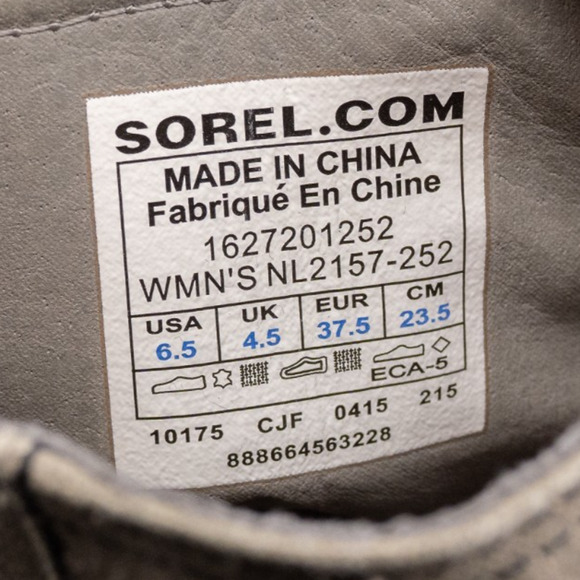 Sorel Carly Lace Up Leather and Canvas Moto Buckle Boots 6.5 - Picture 6 of 10